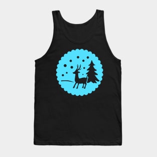 Floating Christmas Ornament Winter Scene Tank Top